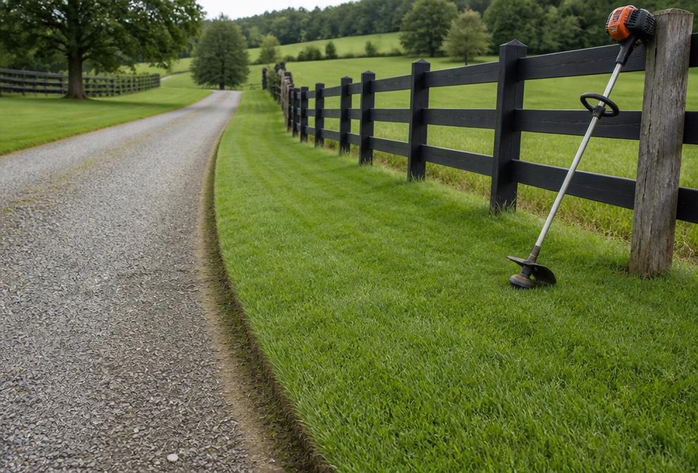 Trimming & edging on a rural Kentucky property